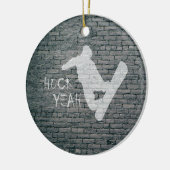 Huck Yeah (Snowboarden) Keramik Ornament (Links)