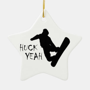 Huck Yeah (Snowboarden) Keramikornament