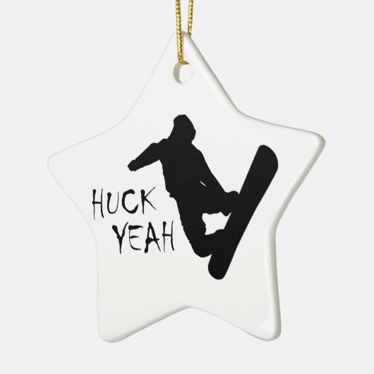 Huck Yeah (Snowboarden) Keramikornament (Links)