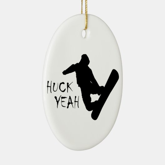 Huck Yeah (Snowboarden) Keramikornament (Rechts)