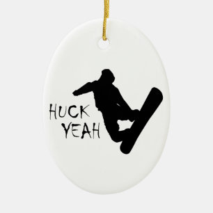 Huck Yeah (Snowboarden) Keramikornament