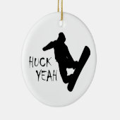 Huck Yeah (Snowboarden) Keramikornament (Rechts)