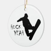 Huck Yeah (Snowboarden) Keramikornament (Links)