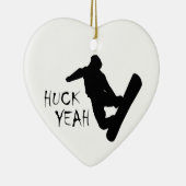 Huck Yeah (Snowboarden) Keramikornament (Rechts)