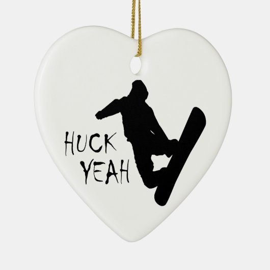 Huck Yeah (Snowboarden) Keramikornament (Rechts)