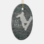 Huck Yeah (Snowboarden) Keramikornament (Rechts)