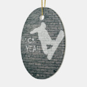 Huck Yeah (Snowboarden) Keramikornament (Links)