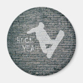 Huck Yeah (Snowboarden) Magnet (Vorne)