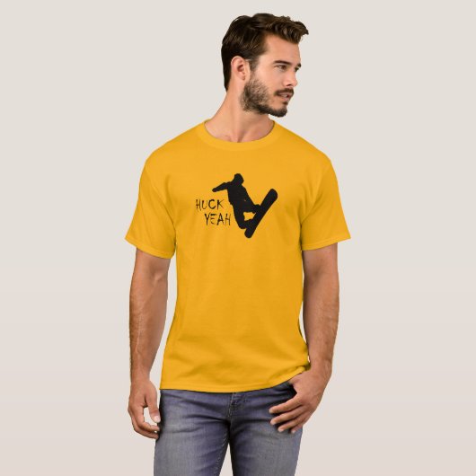 Huck Yeah (Snowboarden) T-Shirt (Vorne ganz)