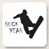 Huck Yeah (Snowboarden) Untersetzer (Vorderseite)