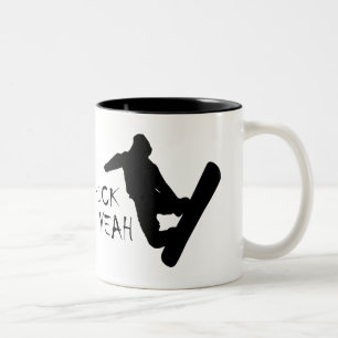 Huck Yeah (Snowboarden) Zweifarbige Tasse