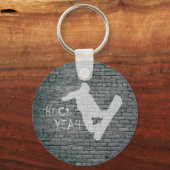 Huck Yeah (Snowboarding) Schlüsselanhänger (Vorderseite)