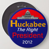 HUCKABEE 2012 6" Knopf Button (Vorne & Hinten)
