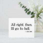 HuckFinn auf Hölle Postkarte (Stehend Vorderseite)