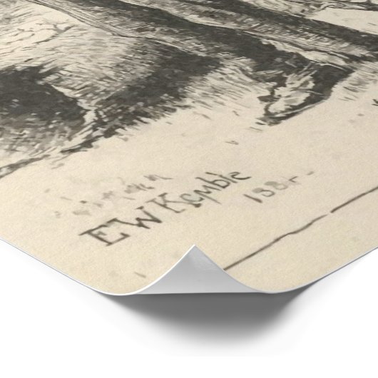 Huckleberry Finn Illustration Poster (Ecke)