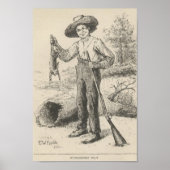 Huckleberry Finn Illustration Poster (Vorne)