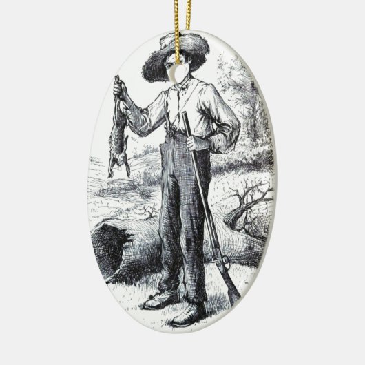 Huckleberry Finn Keramikornament (Links)