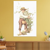 Huckleberry Finn Picking Berries Lithograph Leinwanddruck (Insitu (Wohnzimmer))