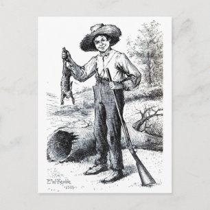 Huckleberry Finn Postkarte