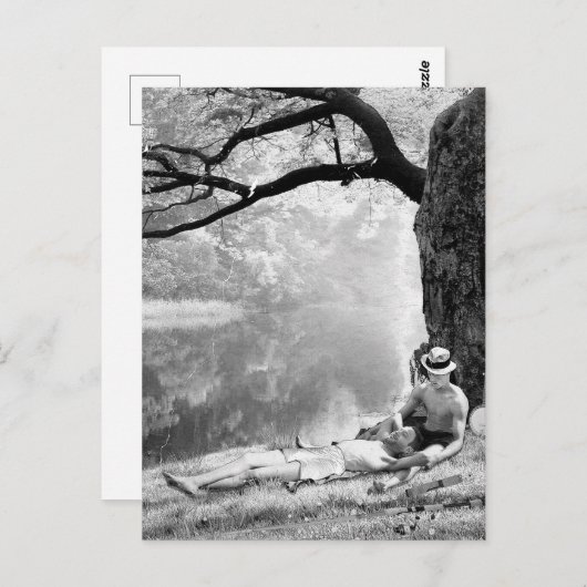 Huckleberry & Tom Postkarte (Vorne/Hinten)