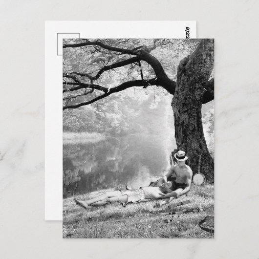 Huckleberry & Tom Postkarte (Vorne/Hinten)