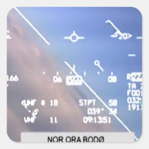 HUD HEAD UP-ANZEIGE FÜR FIGHTER-FLUGZEUGE QUADRATISCHER AUFKLEBER