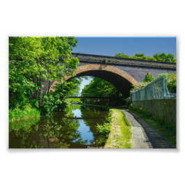 Huddersfield Broad Canal and Whitacre Mill Viaduct Fotodruck