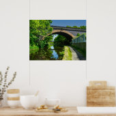 Huddersfield Broad Canal and Whitacre Mill Viaduct Poster (Küche)