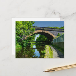 Huddersfield Broad Canal und Whitacre Mill Viaduct Postkarte