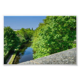 Huddersfield Broad Canal, Whitacre Mill-Viadukt Fotodruck