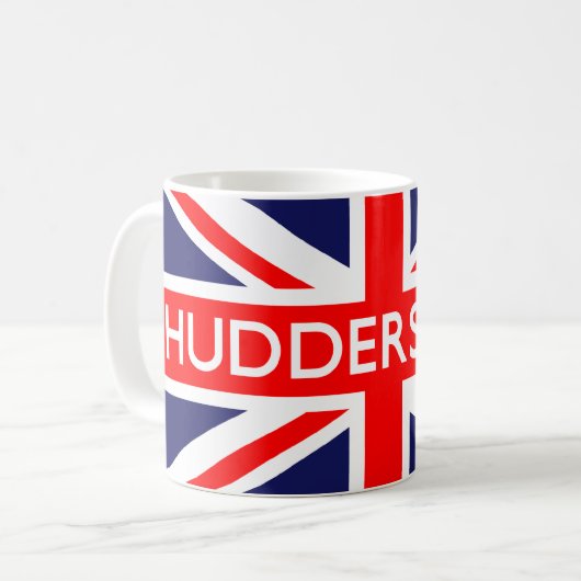Huddersfield UK Flag Kaffeetasse (Vorderseite Links)