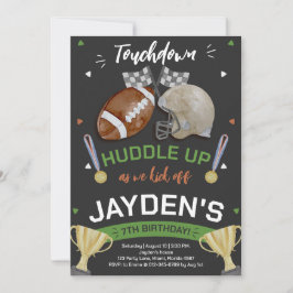 Huddle auf, wie wir Fußball zum Geburtstag abwerfe Einladung