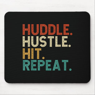 Huddle Hit Repeat - Fußballmotivation Mousepad