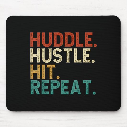 Huddle Hit Repeat - Fußballmotivation Mousepad (Vorne)