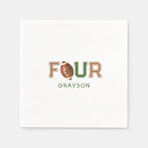 Huddle Up Football 4. Geburtstag Party Serviette