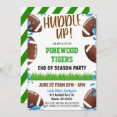 Huddle-Up Football Team Pool Party Einladung (Vorne/Hinten)