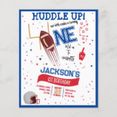 Huddle up Rookie Football Budget 1. Geburtstag (Vorderseite)