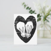 Huddling Rabbits Postkarte (Stehend Vorderseite)
