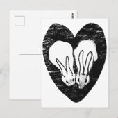Huddling Rabbits Postkarte (Vorne/Hinten)