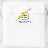 HUDSON 1 RUNDER AUFKLEBER (Tasche)