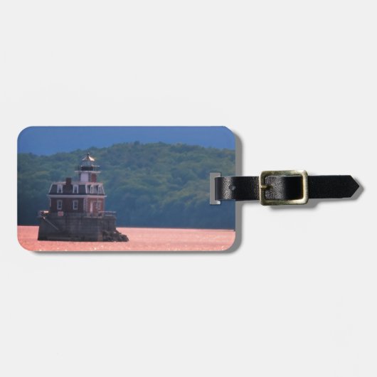 Hudson Athens Lighthouse - Hudson City Light, NY Gepäckanhänger (Vorderseite horizontal)