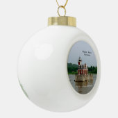 Hudson Athens Lighthouse Keramik Kugel-Ornament (Links)