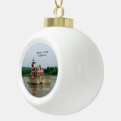 Hudson Athens Lighthouse Keramik Kugel-Ornament (Rechts)
