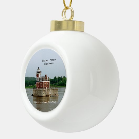 Hudson Athens Lighthouse Keramik Kugel-Ornament (Rechts)