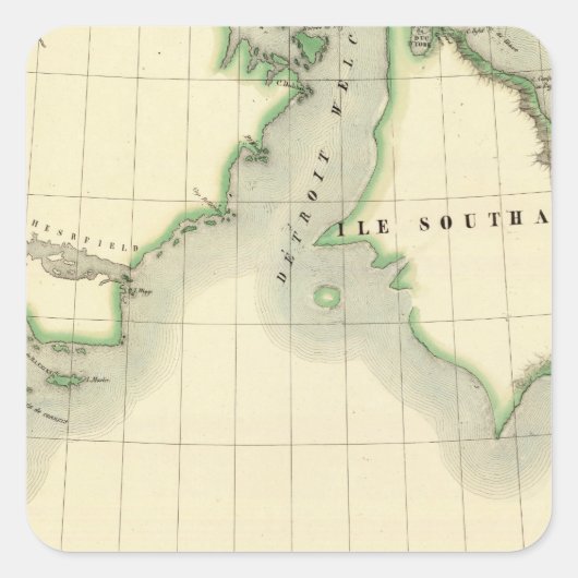 Hudson Bay 17 Quadratischer Aufkleber (Vorderseite)