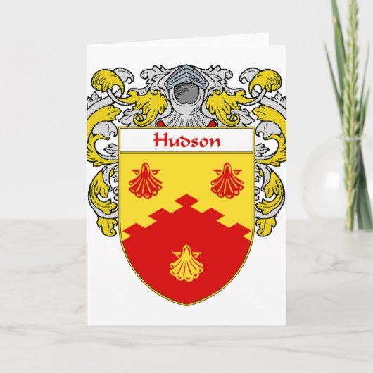 Hudson Coat of Arms/Family Crest (Mantled) (Vorderseite)
