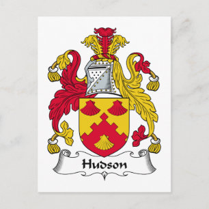 Hudson Familienwappen Postkarte