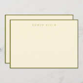 Hudson Green Flat Note Card 5"x7" Mitteilungskarte (Vorne/Hinten)