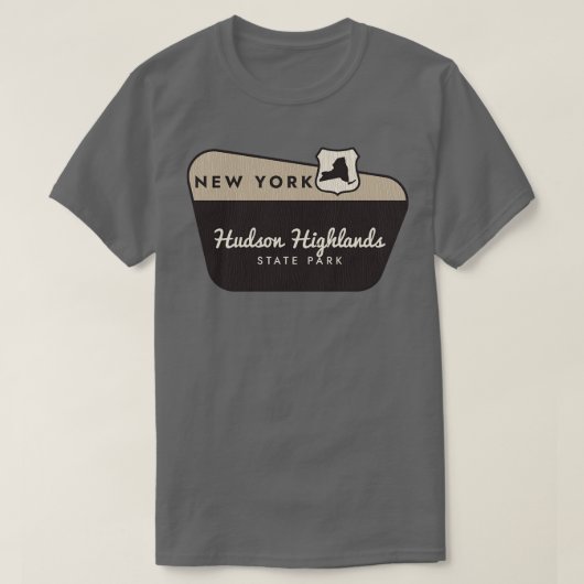 Hudson Highlands Staat Park New York Welcome Sign T-Shirt (Design vorne)