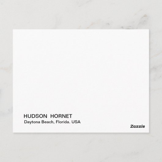 Hudson Hornet Postkarte (Rückseite)